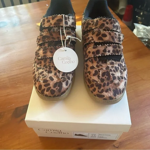 NWT Camila Coelho Bastion Leo 7.5 Sneakers Leopard Print Trendy Street Style - Picture 3 of 10